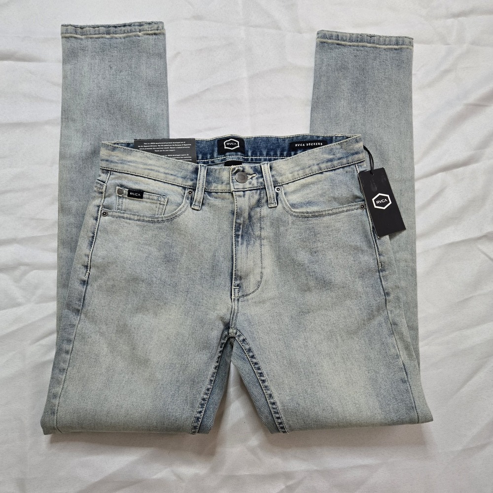 RVCA Rockers  Skinny Fit Jeans Men's‎  Size 31 X 32 New With Tags Denim Pants - Picture 7 of 11